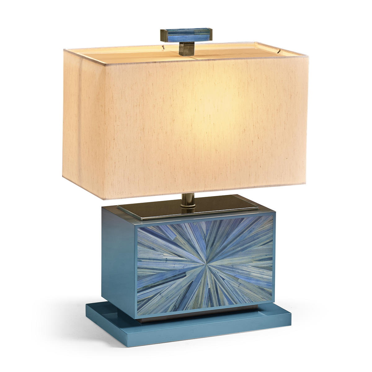 Jonathan Charles Sapphire Horizontal Table Lamp