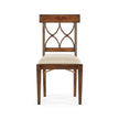 Jonathan Charles Regency Crotch Walnut Curved Back Side Chair