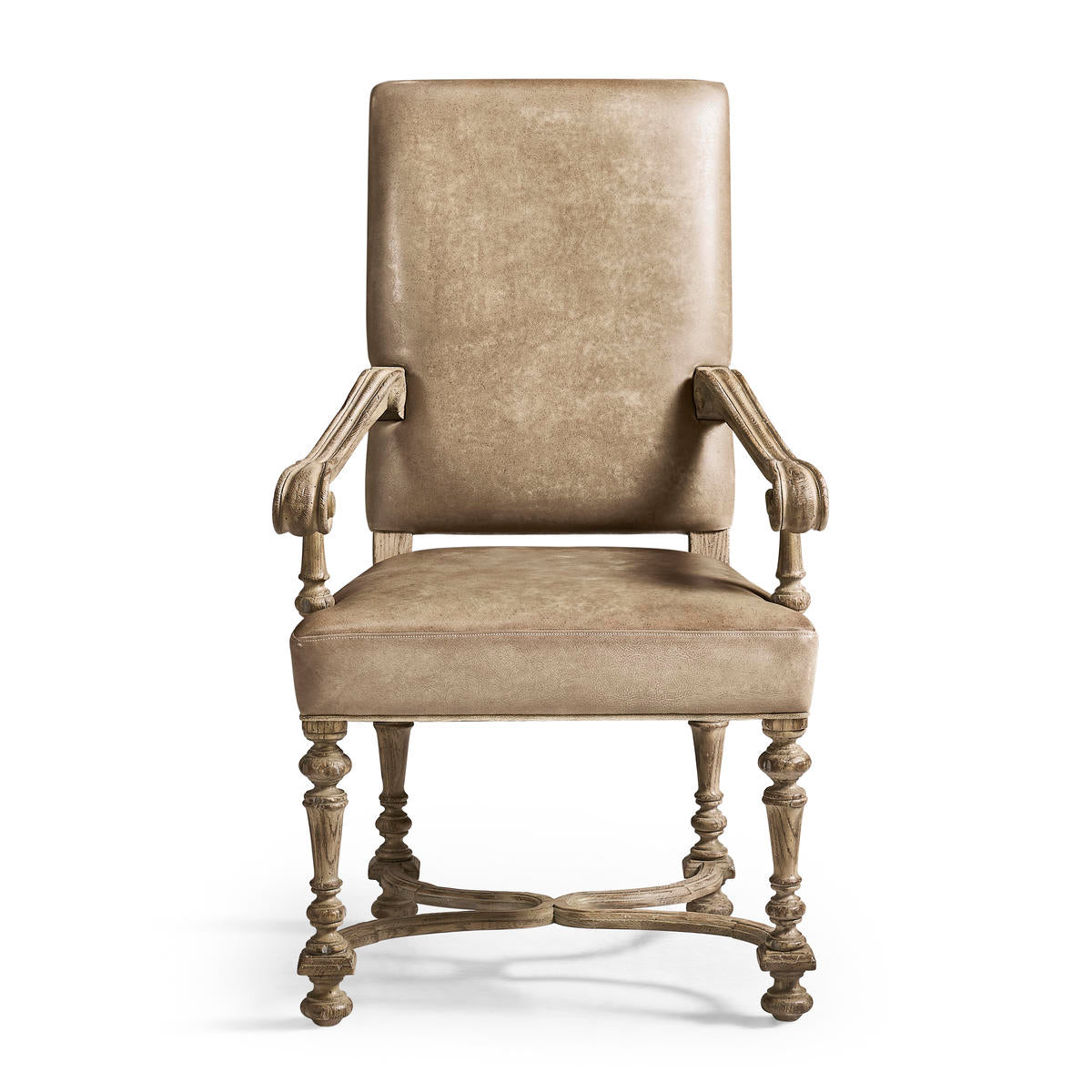 Jonathan Charles Sagehill Leather Arm Chair