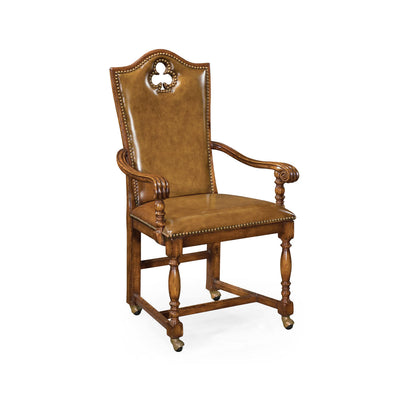 Jonathan Charles High Back Playing Card "Club" Arm Chair