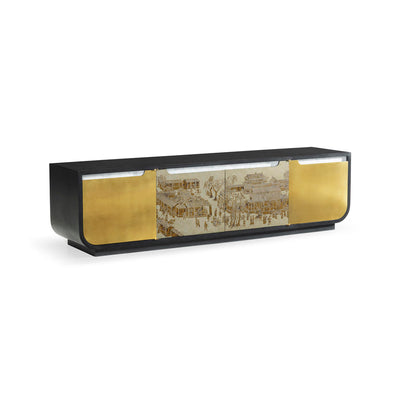 Jonathan Charles Fusion Chinoiserie Entertainment Cabinet