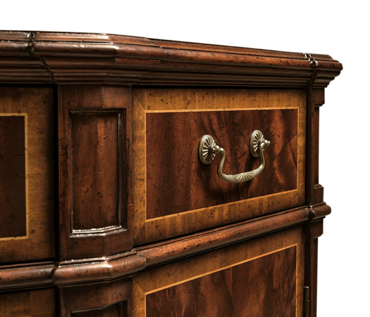 Jonathan Charles Starburst Mahogany Side Cabinet