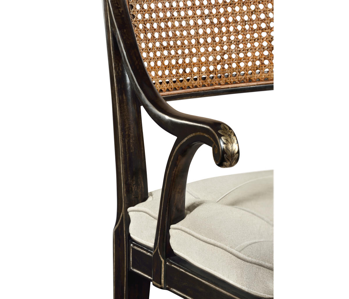 Jonathan Charles Linden Charcoal Wash Dining Arm Chair