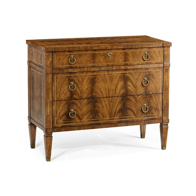 Jonathan Charles Empire Style Walnut Three Drawer Chest