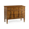 Jonathan Charles Empire Style Walnut Three Drawer Chest