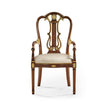 Jonathan Charles Buckingham Gilded Lyre Back Arm Chair