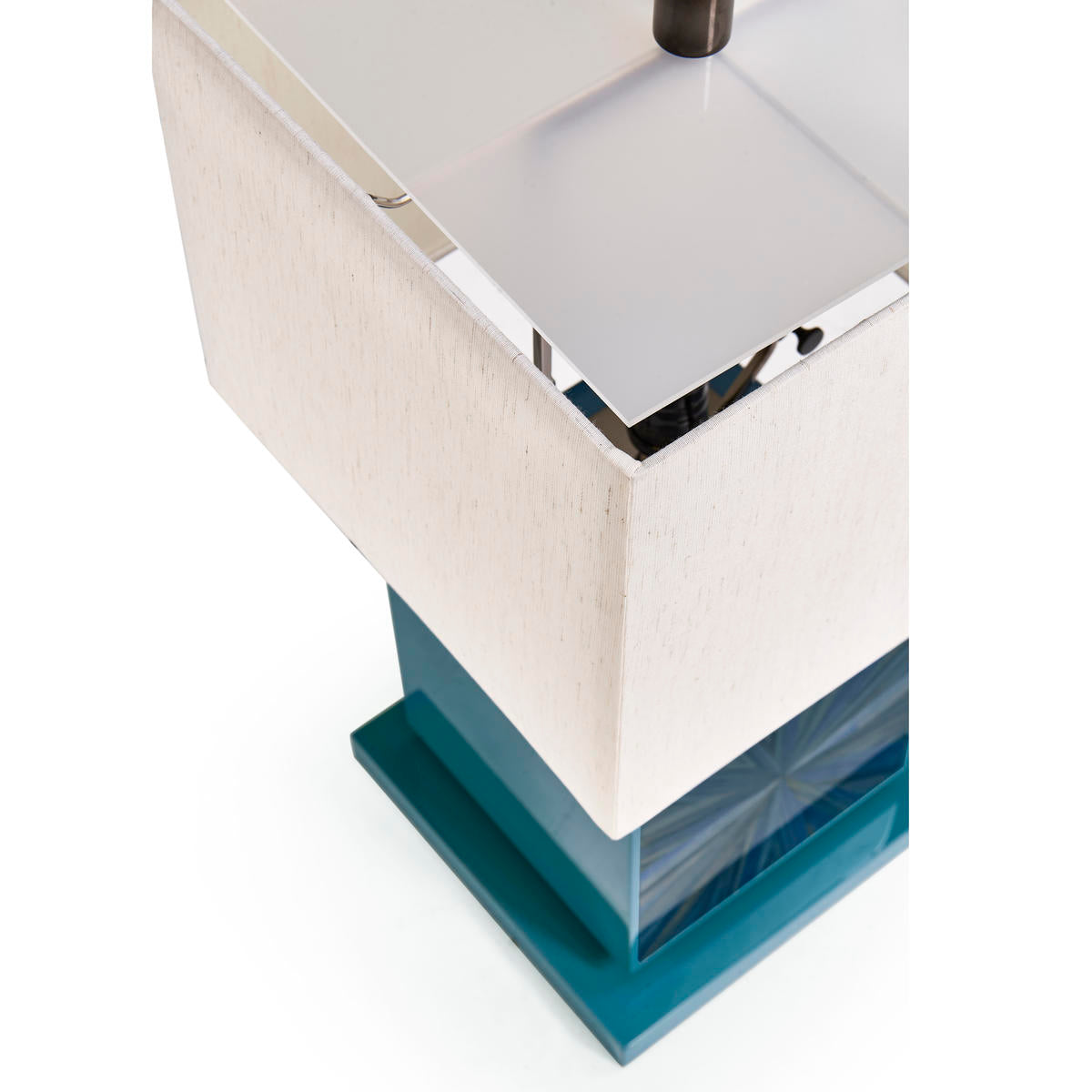 Jonathan Charles Sapphire Cube Table Lamp