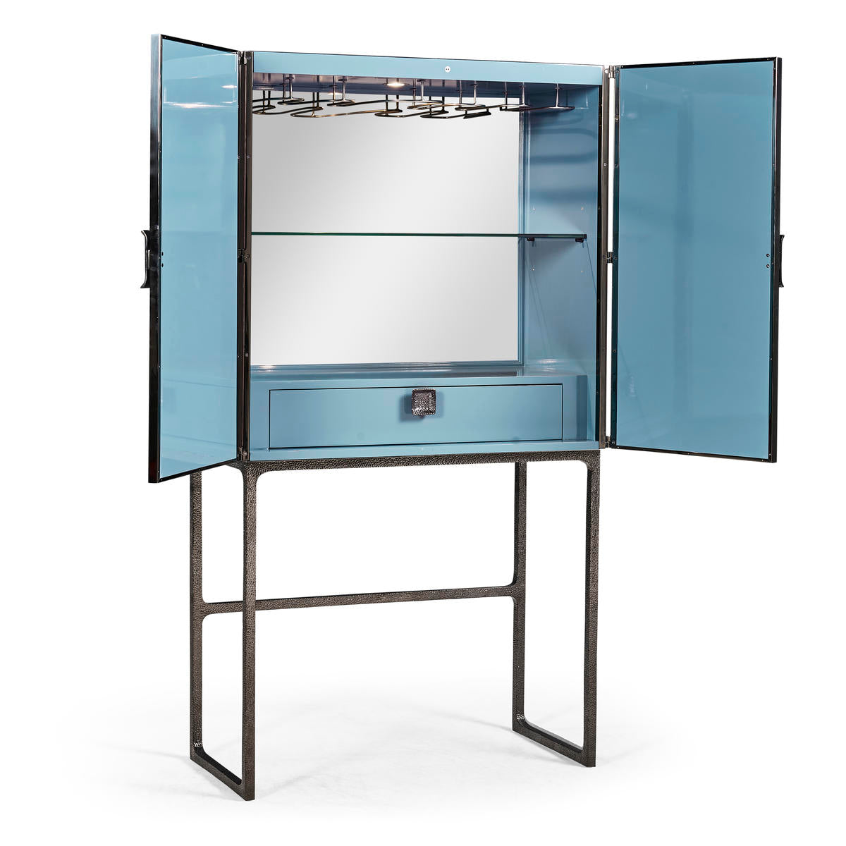 Jonathan Charles Sapphire Bar Cabinet