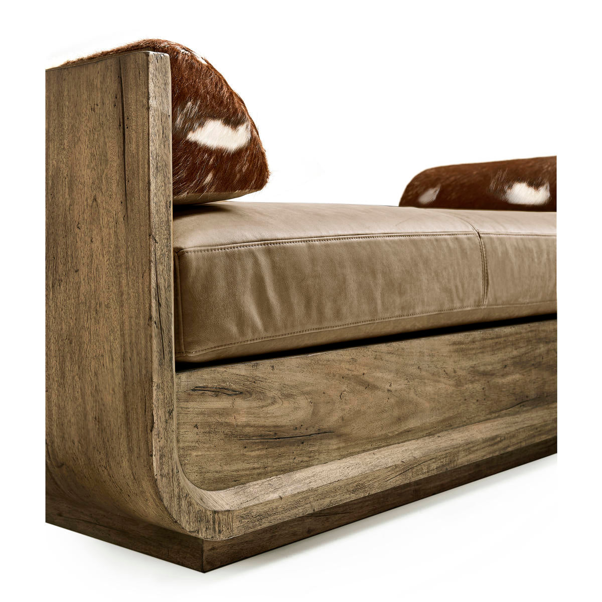Jonathan Charles Stone Ridge Leather & Hide Daybed Light