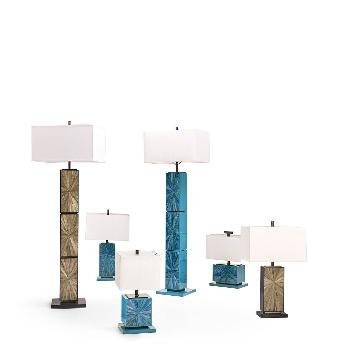 Jonathan Charles Sapphire Horizontal Table Lamp