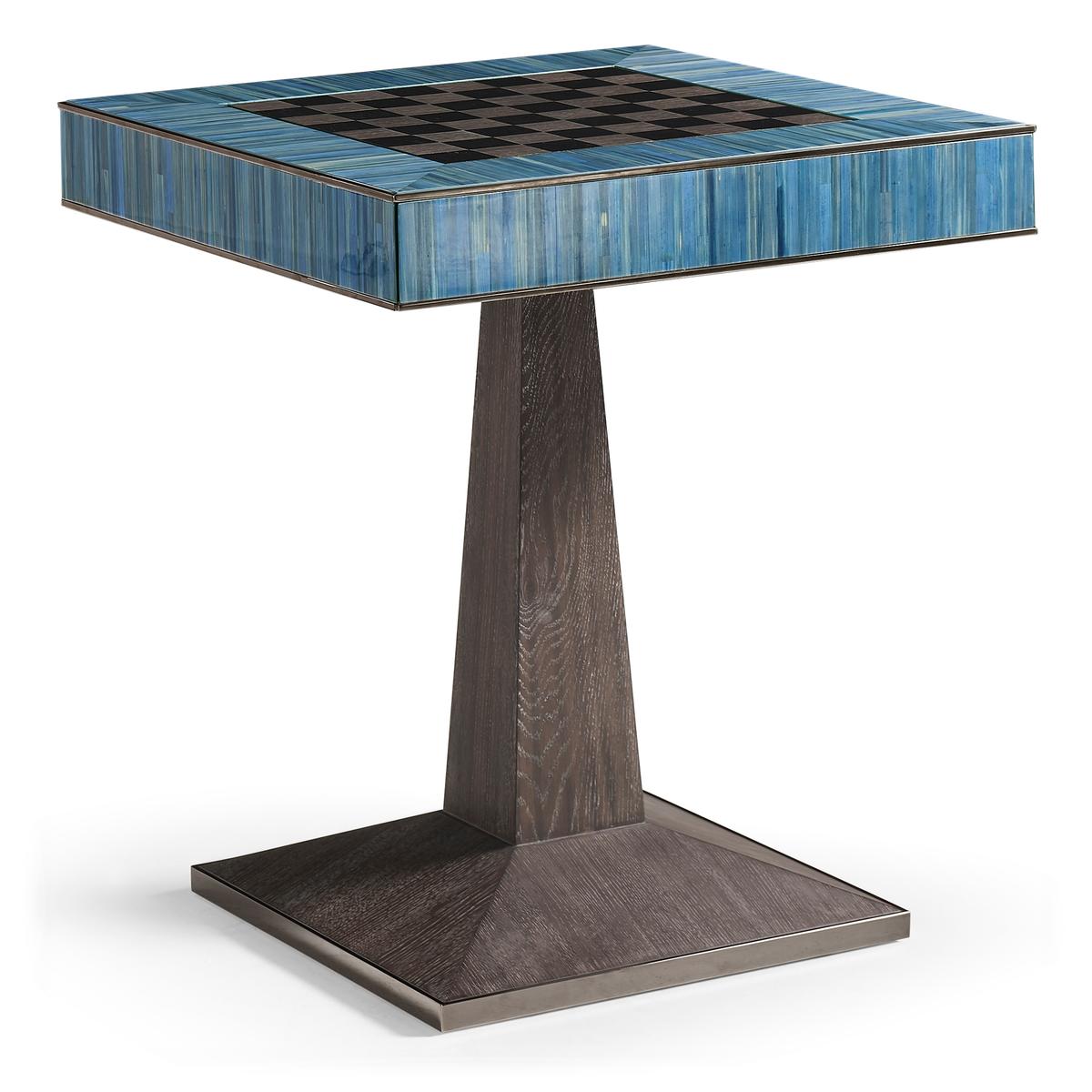 Jonathan Charles Sapphire Straw Game Table