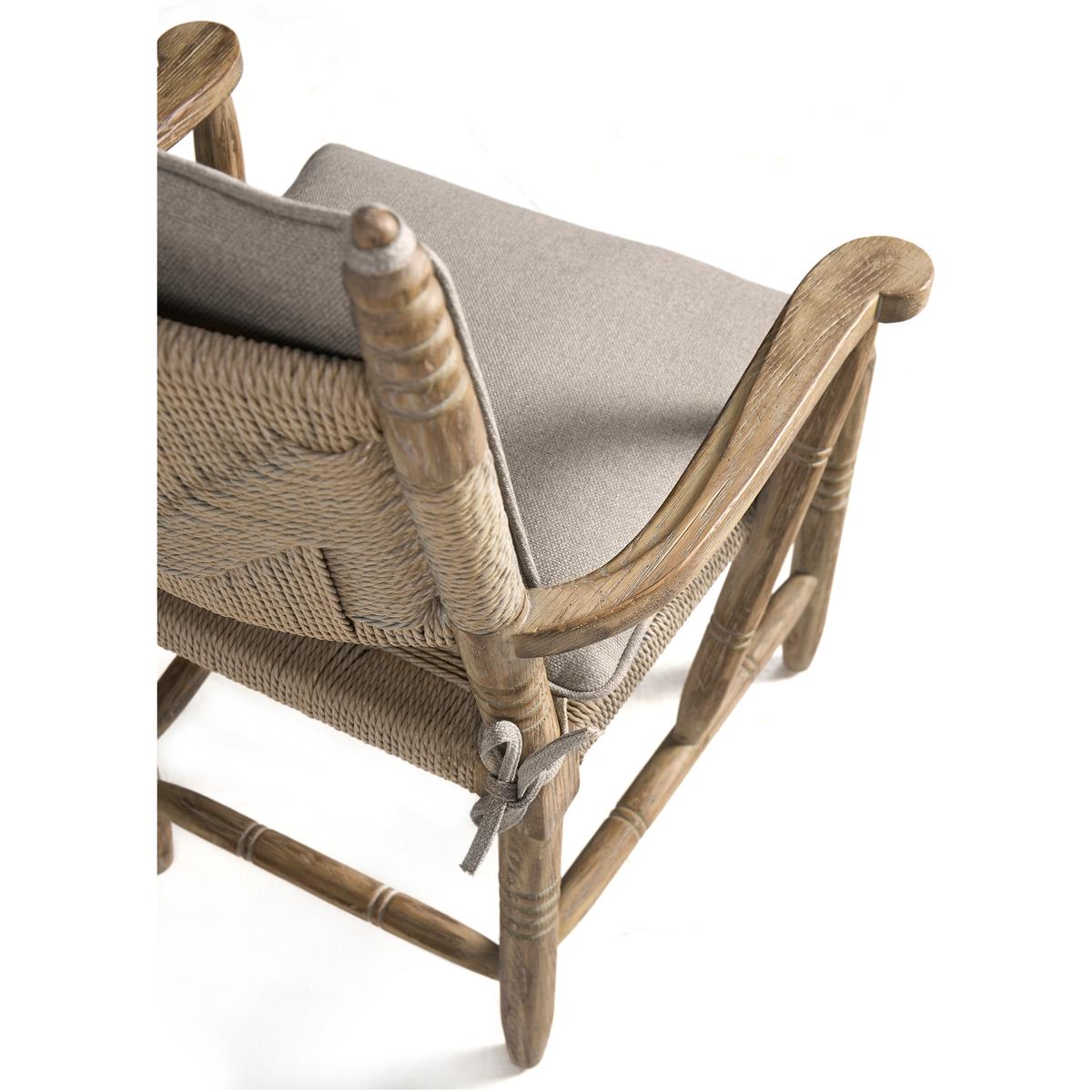 Jonathan Charles Sagehill Rush Seat Arm Chair