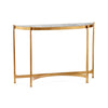 Jonathan Charles Large Églomisé & Gilded Iron Demilune Console