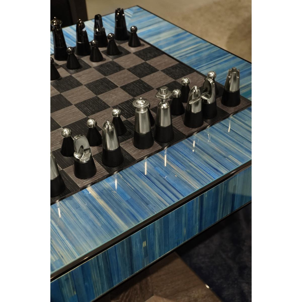 Jonathan Charles Sapphire Straw Game Table