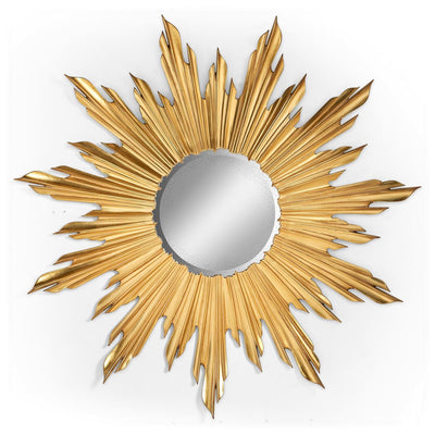 Jonathan Charles Small Gilded Sunburst Mirror