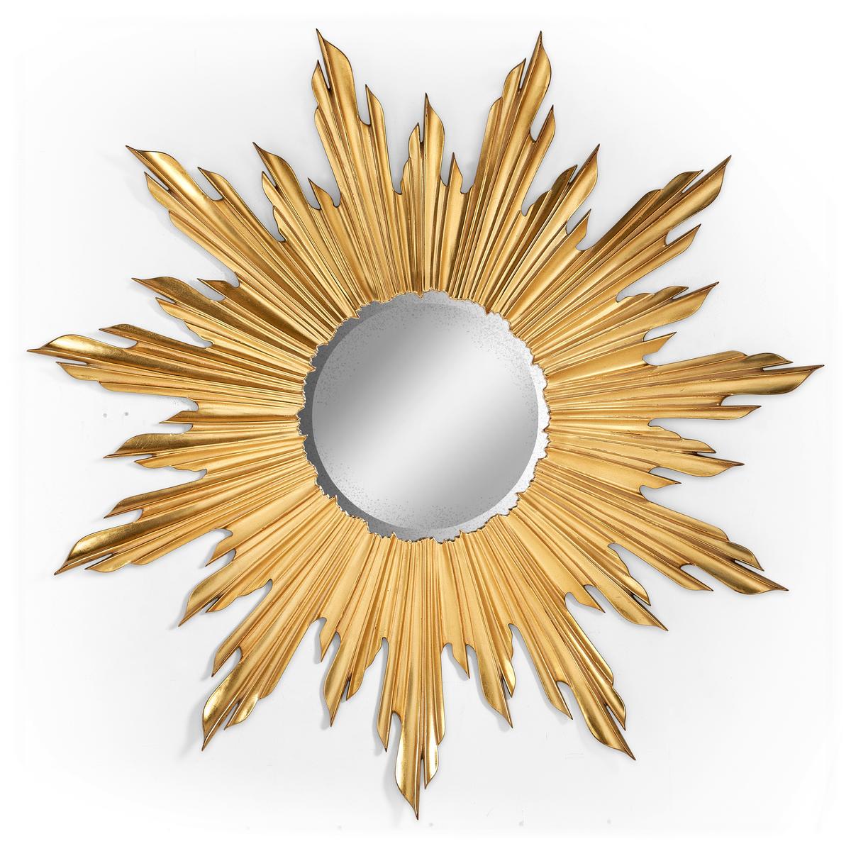 Jonathan Charles Small Gilded Sunburst Mirror