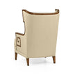 Jonathan Charles Biedermeier Greek Key Walnut Occasional Chair