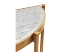 Jonathan Charles Large Églomisé & Gilded Iron Demilune Console