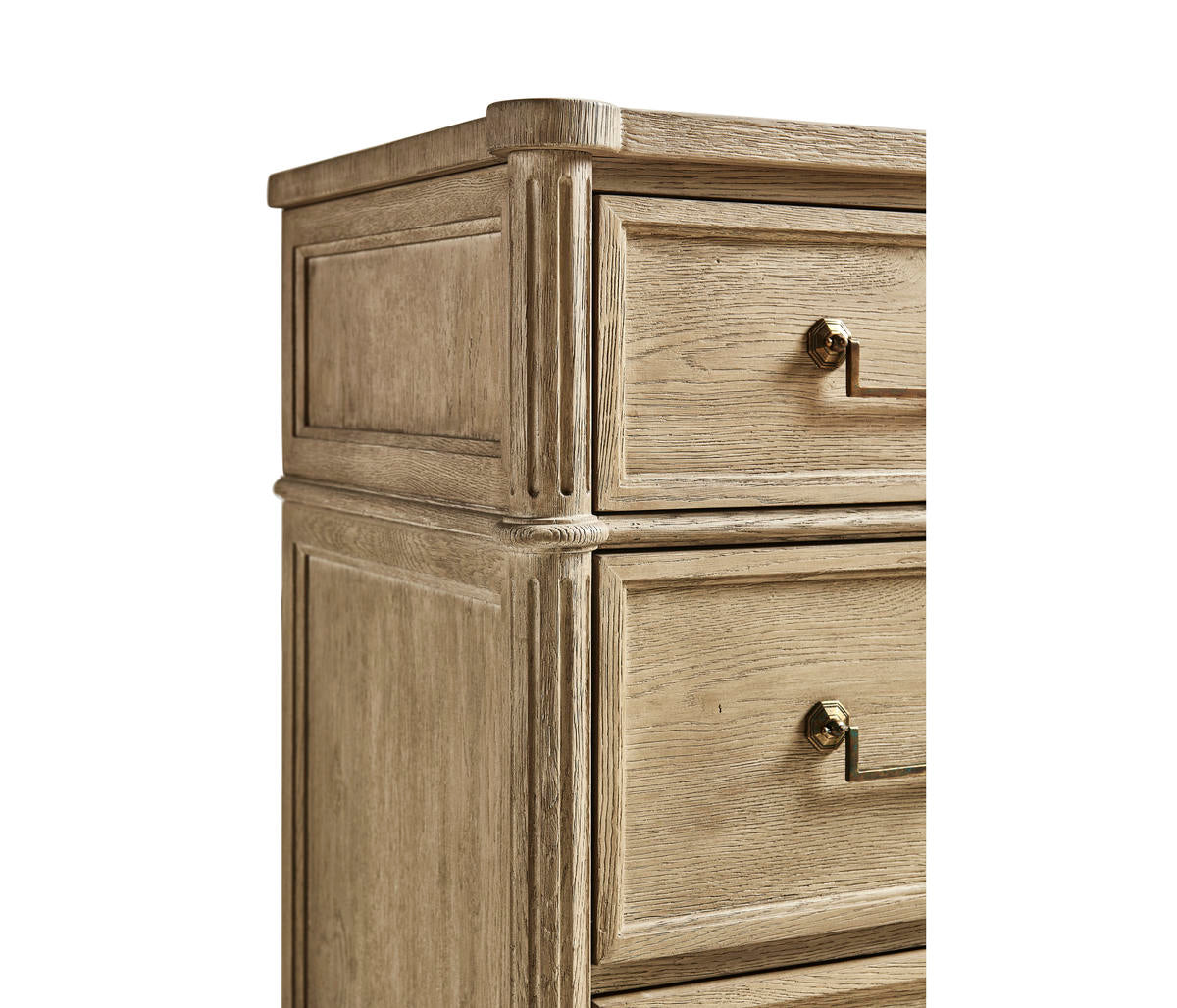 Jonathan Charles Kalpa Louis XVI Drawer Chest - Bleached Chestnut