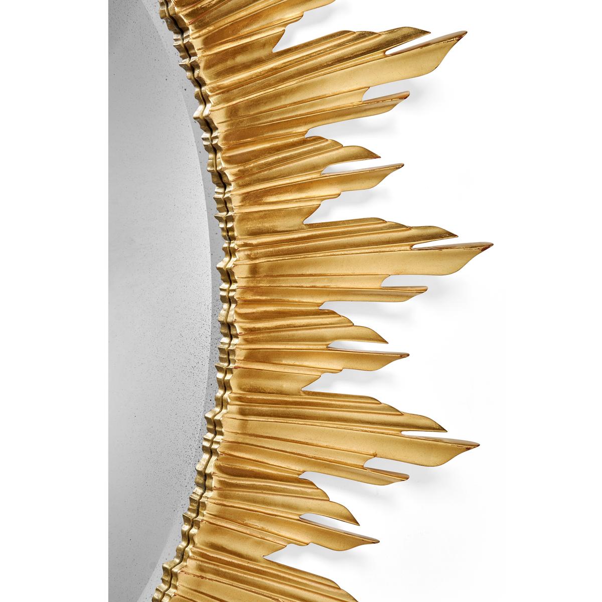 Jonathan Charles Large gilded sunburst mirror