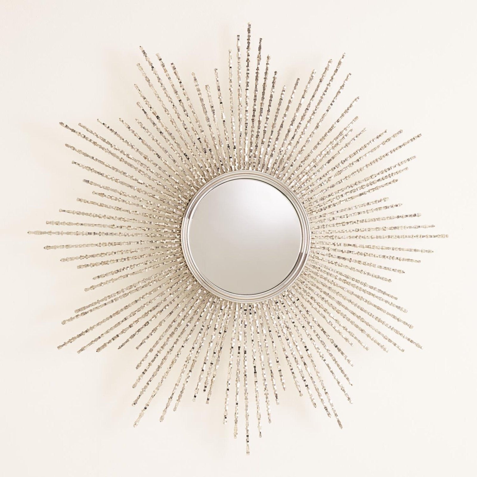 Global Views Square Beaded Burst Mirror