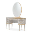 Michael Amini St. Charles Vanity Desk & Mirror - Dove Gray