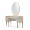 Michael Amini St. Charles Vanity Desk & Mirror - Dove Gray