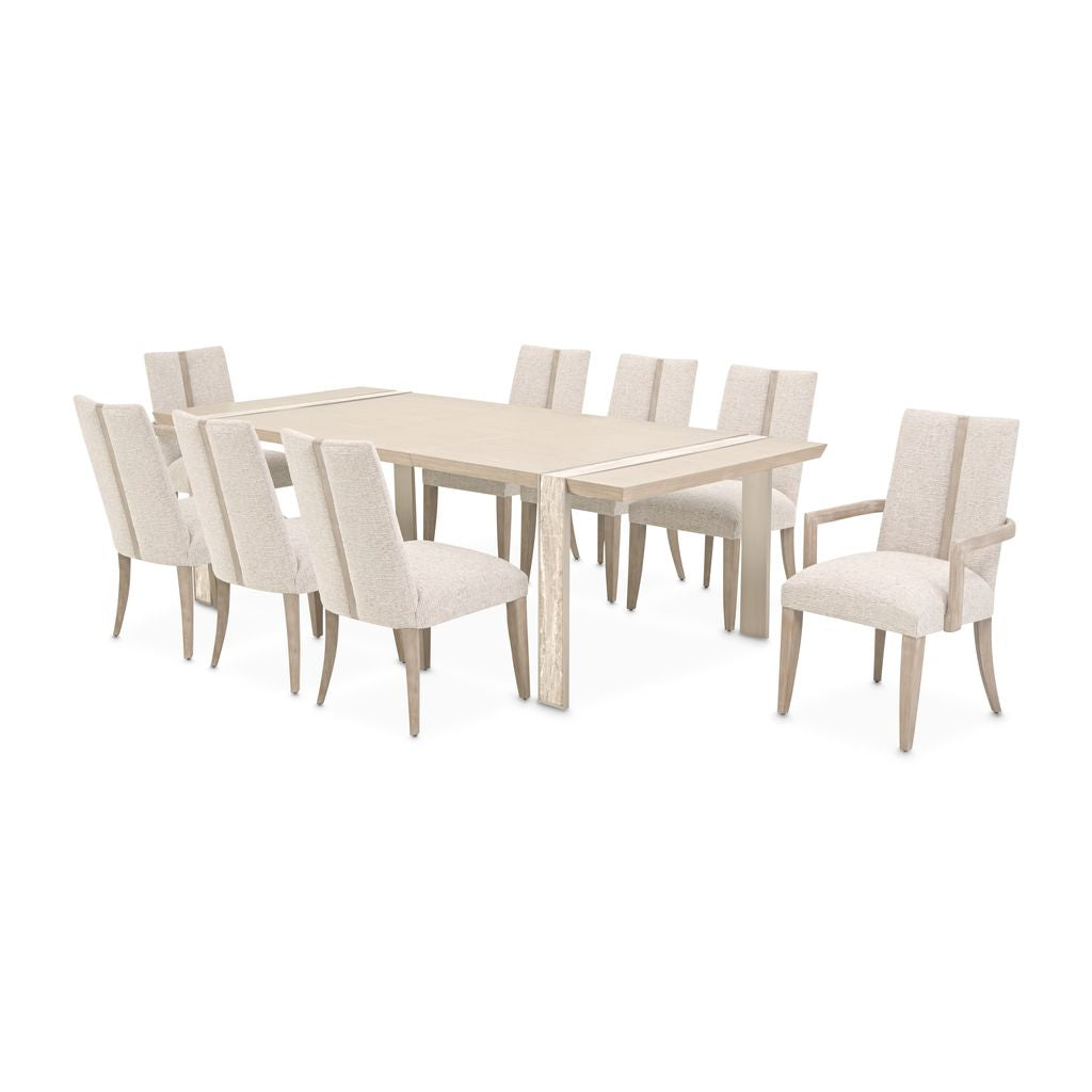 Michael Amini Lotus Bay Wide Rectangular Dining Table - Sand