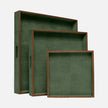 Amina Faux Shagreen Tray - Set of 3