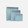 Amina Faux Shagreen Tray - Set of 3