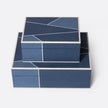 Breck Faux Shagreen Box - Set of 2