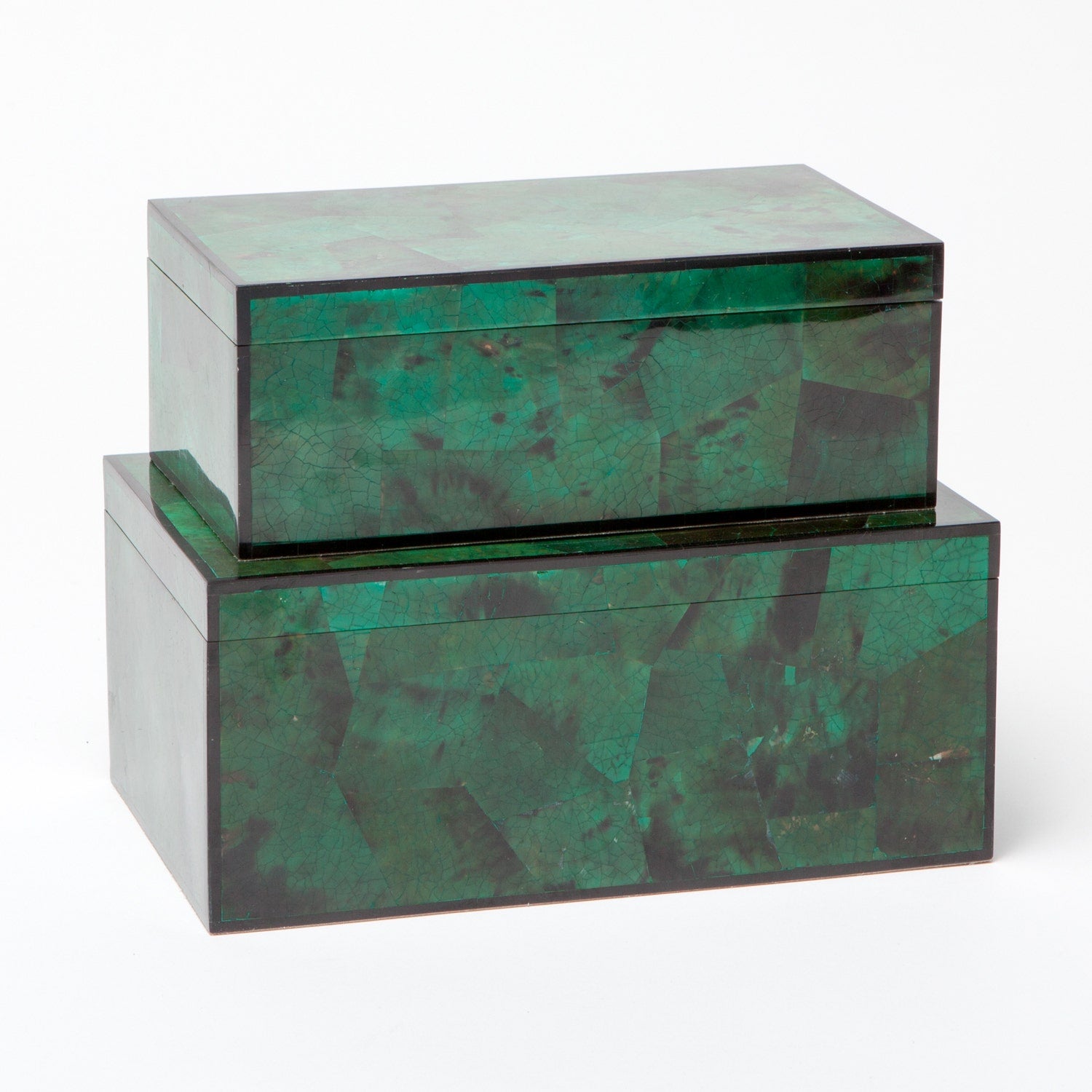 Brielle Emerald Tab Box - Set of 2