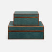 Cooper Faux Shagreen Box - Set of 2