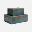 Cooper Faux Shagreen Box - Set of 2