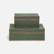 Cooper Faux Shagreen Box - Set of 2