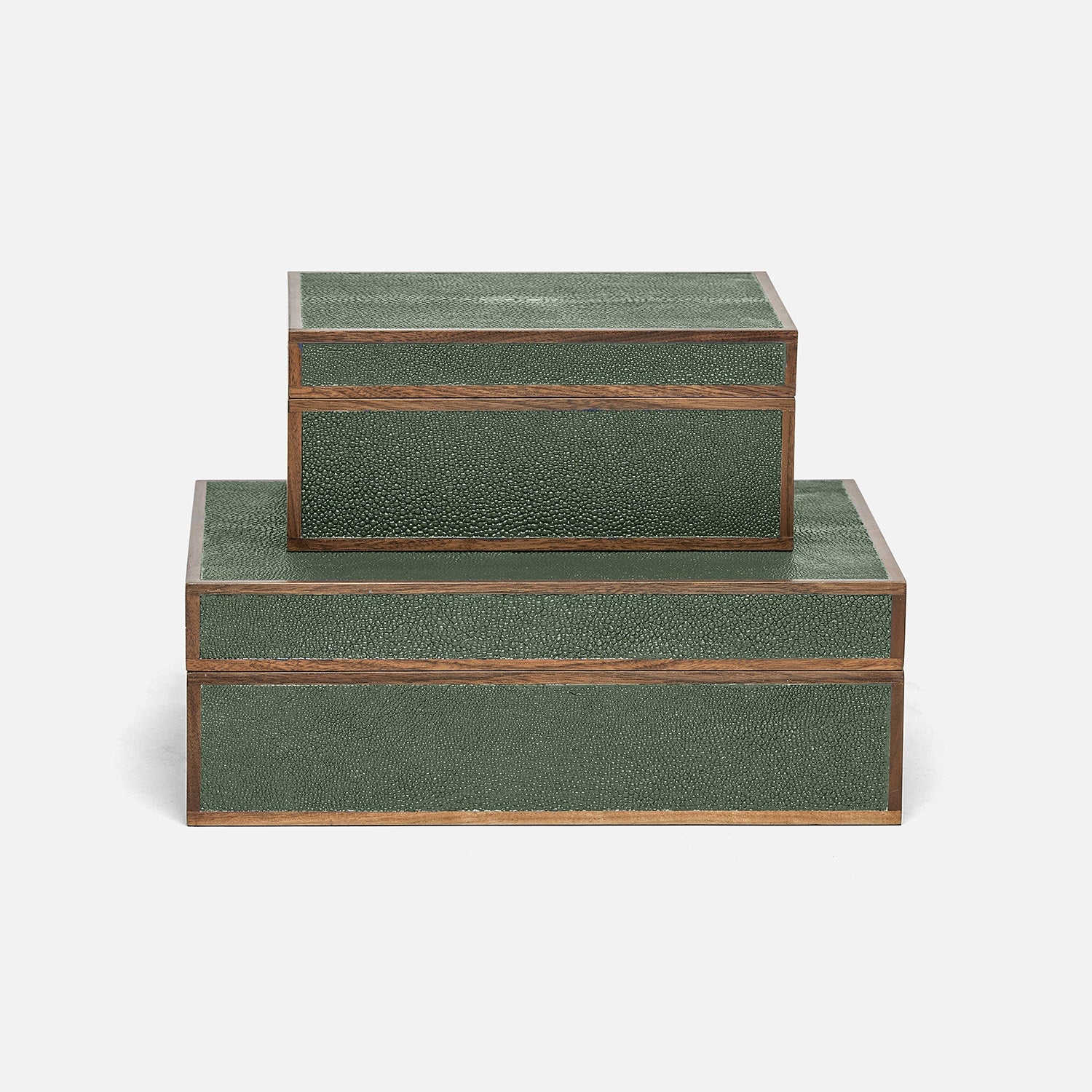 Cooper Faux Shagreen Box - Set of 2