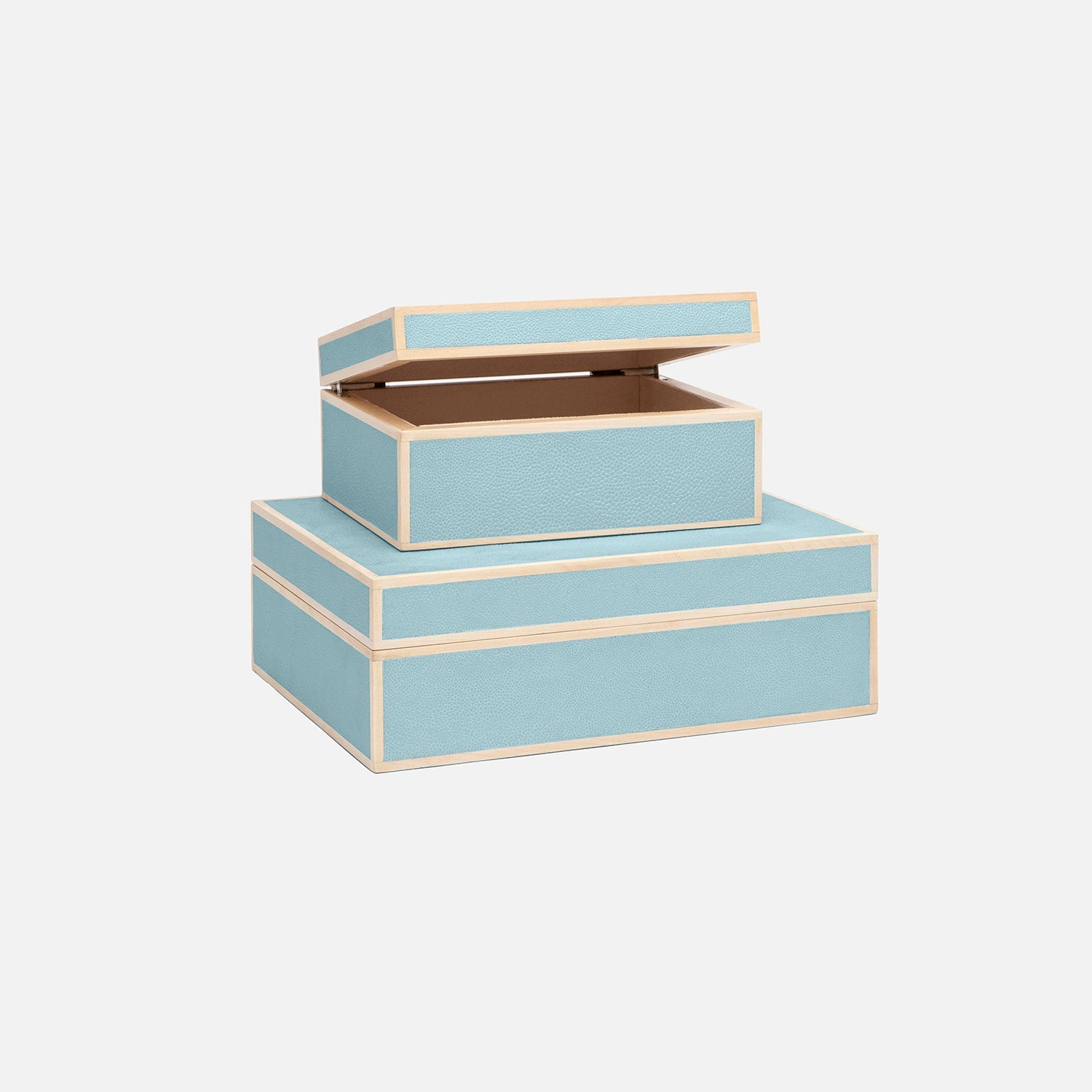 Cooper Faux Shagreen Box - Set of 2