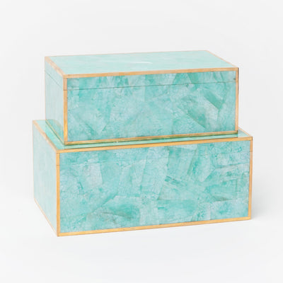 Erin Cracked Clamstone Box - Set of 2