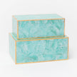 Erin Cracked Clamstone Box - Set of 2