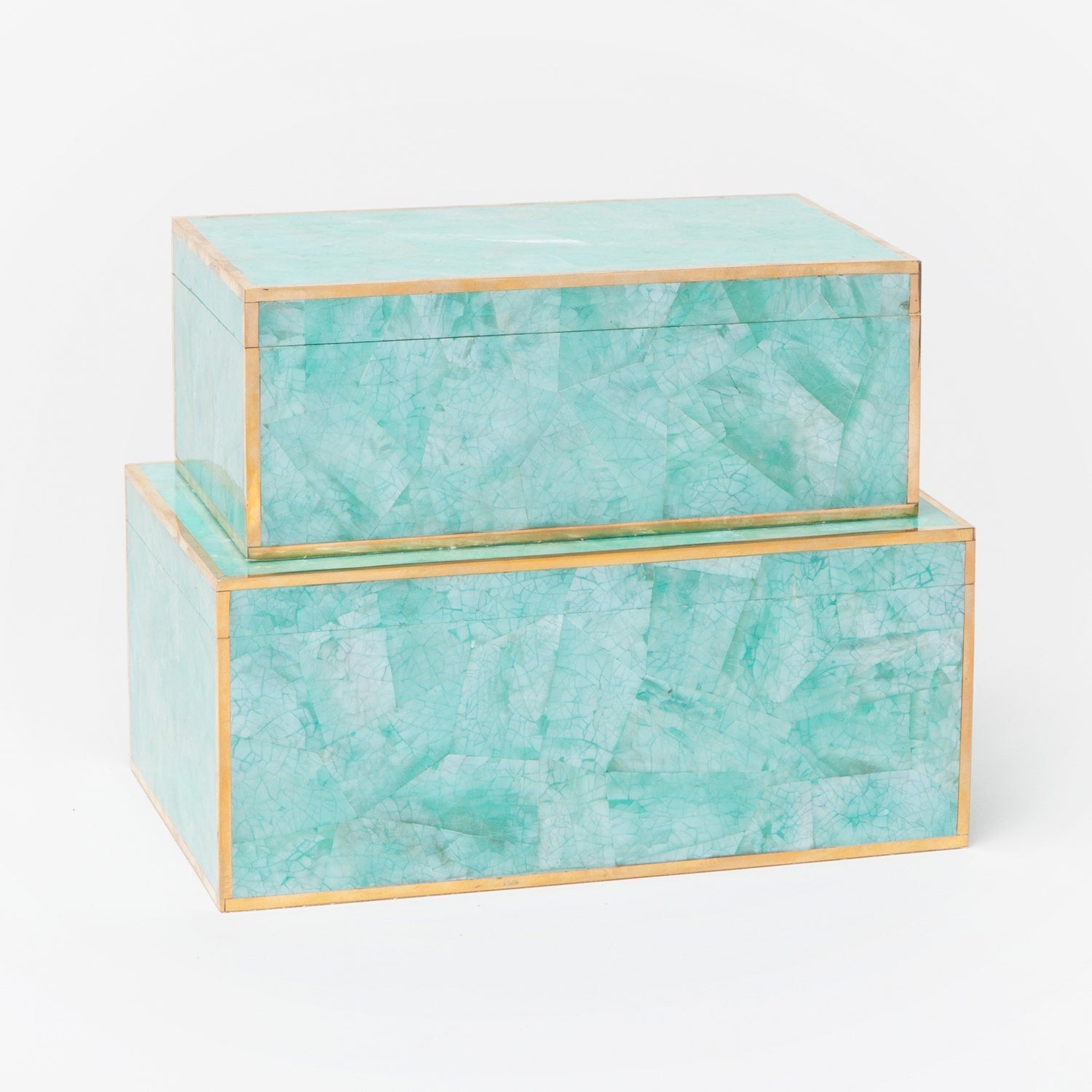Erin Cracked Clamstone Box - Set of 2