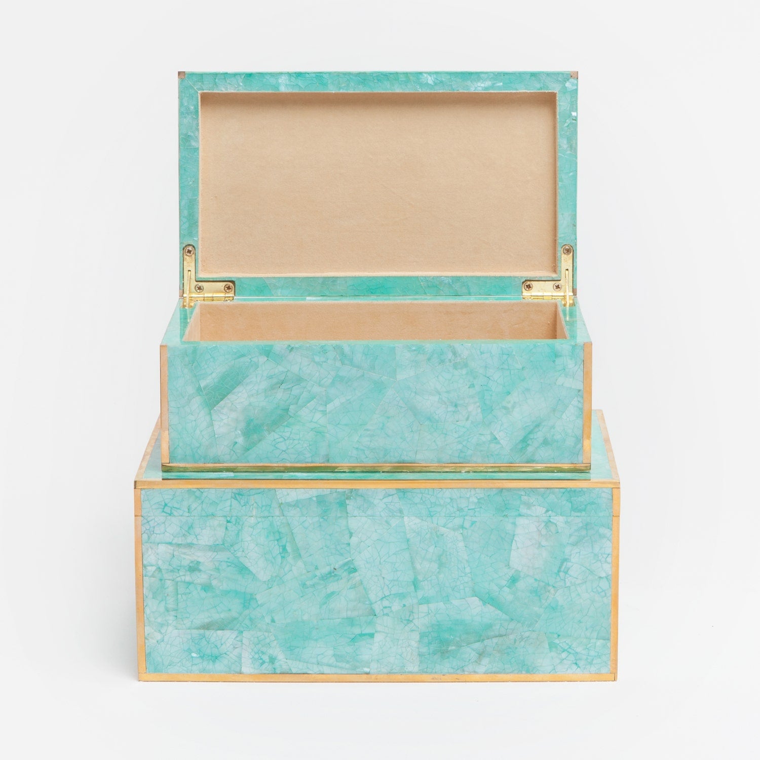 Erin Cracked Clamstone Box - Set of 2