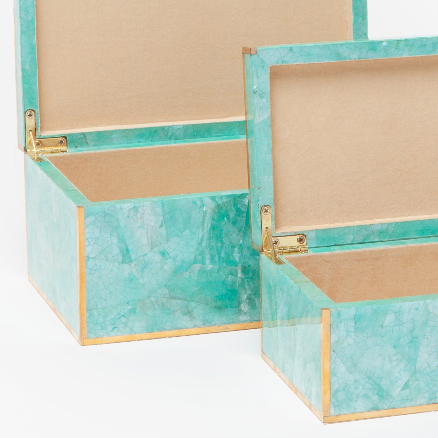 Erin Cracked Clamstone Box - Set of 2