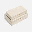 Grayson Faux Shagreen Box - Set of 2