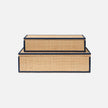 Hammet Natural Raffia Decorative Box - Set of 2