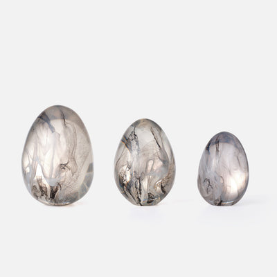 Harding Resin Egg Decor Objects - Set of 3