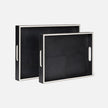 Merth Leather Tray - Set of 2