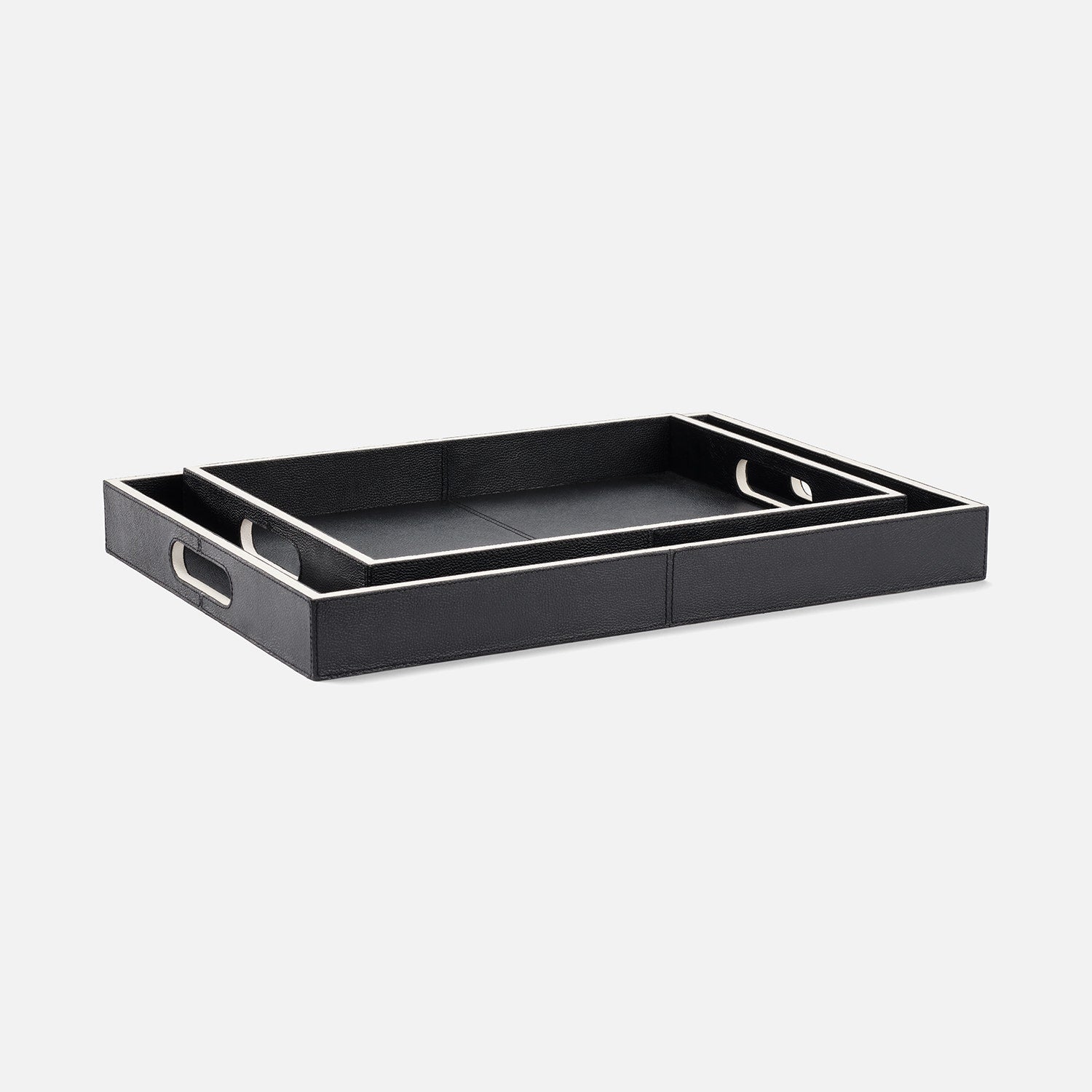 Merth Leather Tray - Set of 2