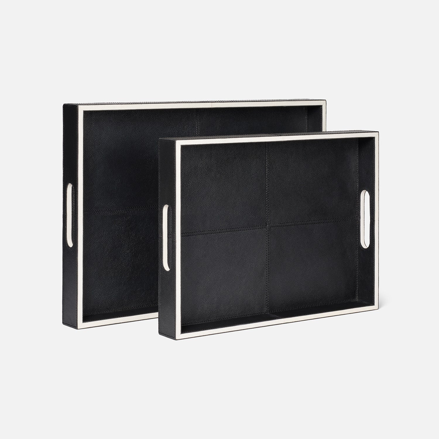 Merth Leather Tray - Set of 2