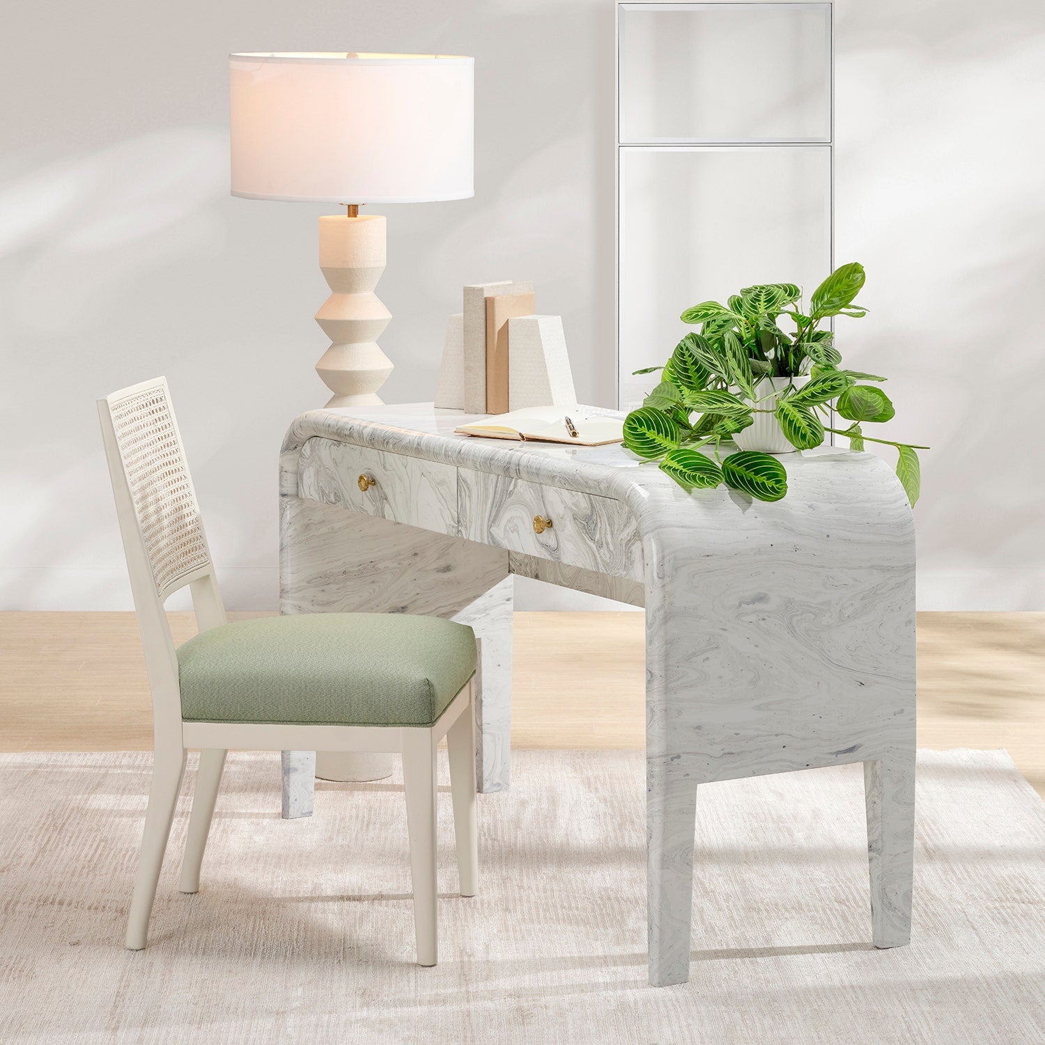 Rene Faux Shagreen Bookend Set