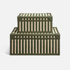Sawyer Jute & Leather Box - Set of 2